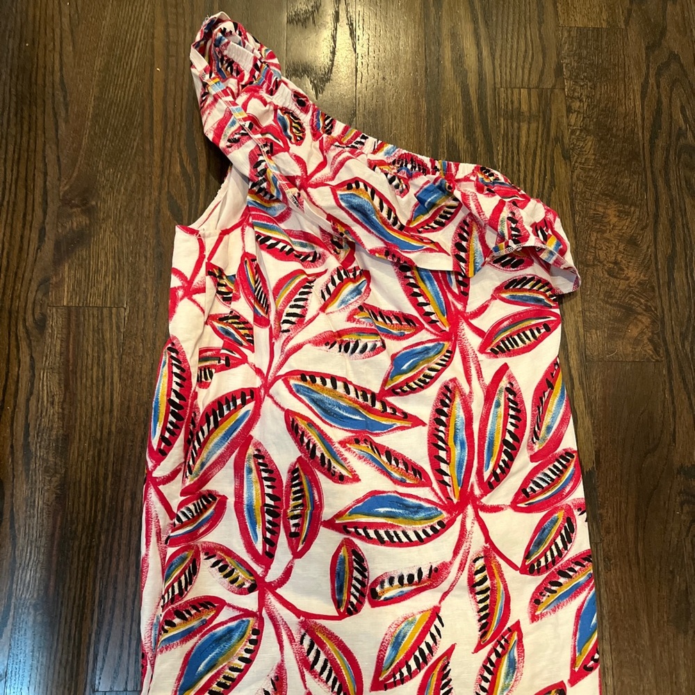 Jcrew one shoulder shift dress